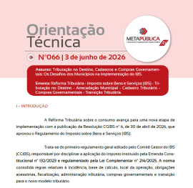 Imagem da notícia ORIENTAÇÃO TÉCNICA METAPÚBLICA 066 - 03 de junho de 2026